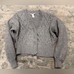 H&M Gray Cable Knit Sweater